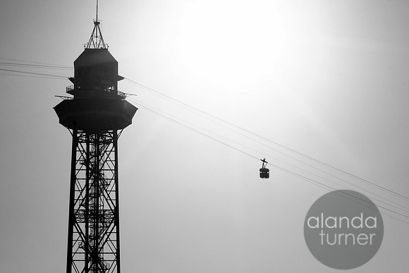 Cable Car & Tower BW