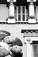 Fans Umbrellas Pillars & Shutters BW